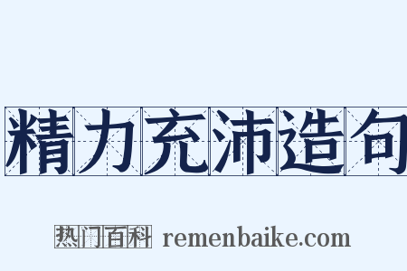 精力充沛造句是什么意思的图片